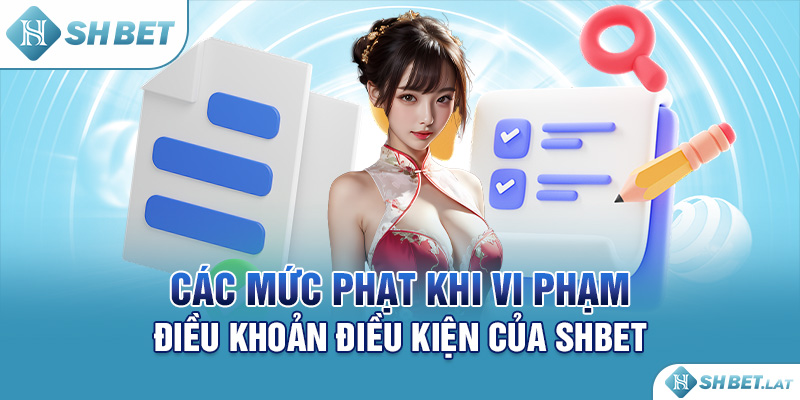 Các mức phạt khi vi phạm điều khoản điều kiện của SHBET